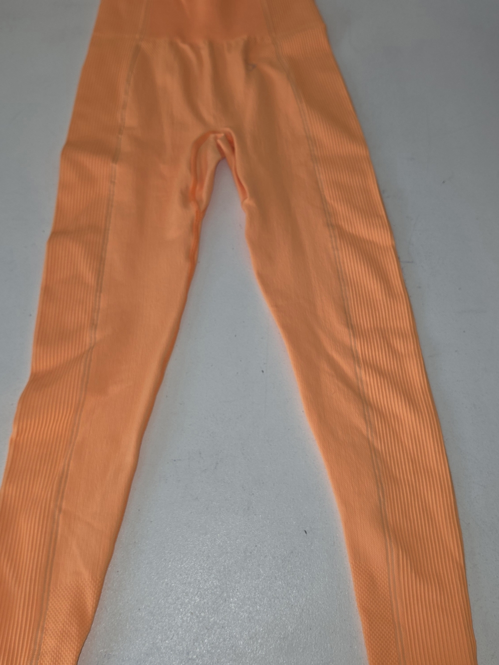Gymshark Neon Orange Ribbed Seamless Leggings